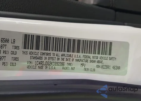 2019 Dodge Durango Gt Awd from USA, damaged, VIN 1C4RDJDG2KC692286